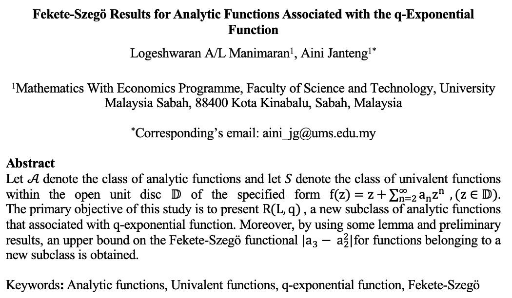 Math Engineering Abstract CHAPTER 5 – Bridging Science and Society: A Compilation of Abstracts in ...